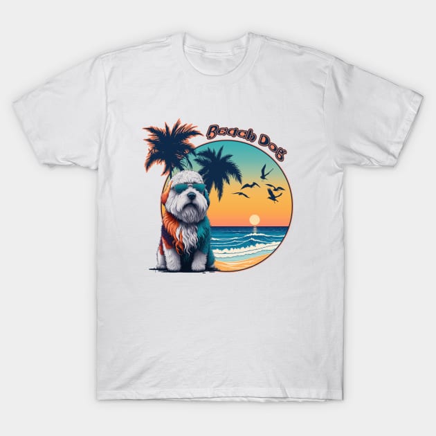 Cool Beach Dog T-Shirt by 2HivelysArt